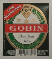 STARA ETYKIETA PIWO JASNE PEŁNE GOBIN BROWAR KRASNYSTAW