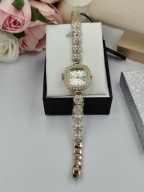 Kurren ekskluzywny damski zegarek złoty z cyrkoniami DESING i Styl