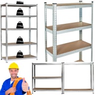 REGAŁ MAGAZYNOWY METALOWY DO GARAŻU PIWNICY 180x90x40 875KG 5 PÓŁEK