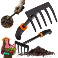 GRABI OGRODNICZE DO SPULCHNIANIA ZIEMI MAŁE GRABKI OGRODOWE METALOWE