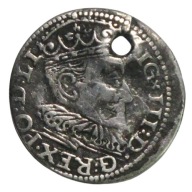 Polska Królewska Z III W, trojak Ryski 1595 r. srebro