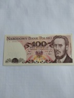 Banknot 100 zł 1979 seria FU 5550579 UNC