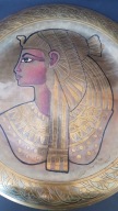 Stara plakieta Miedź Faraon rękodzieło design