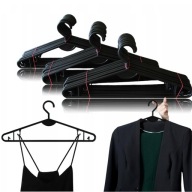 ZESTAW WIESZAK NA UBRANIA UBRANIOWE NA ODZIEŻ UNIWERSALNE CZARNE 100szt