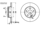 ATE 24.0312-0167.1 Tarcza hamulcowa