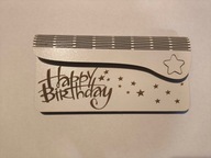 Elegancka koperta urodzinowa na pieniądze / voucher Biała