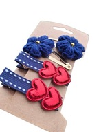 Spinki do włosów kwiatki handmade 4 szt.