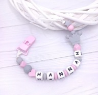 Personalizowana zawieszka na smoczek z imieniem dziecka, imienny prezent