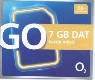 O2 Czeska Karta SIM BEZ REJESTRACJI 50Kč 7GB UE