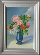 kwiaty wazon martwa natura kopia Schlemmer olej na płótnie