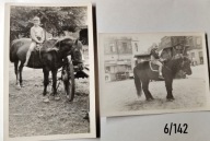 zdj .Dziecko na koniu -Rynek/lata 50-te/2szt.