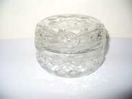 Szkatułka cukiernica szklana Hortensja – PRL