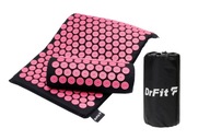 Mata z poduszką do akupresury DrFit DF AM-S-2 czarno-różowa