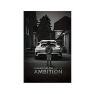 „Ambition” – Motywacyjny Plakat Dekoracyjny z Motywem Samochodu