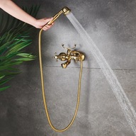 Bateria wannowo-prysznicowa dwuuchwytowa ścienna Hydrosan GLEN czarny