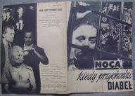NOCĄ,KIEDY PRZYCHODZI DIABEŁ -film prod. NRF -program kinowy -lata 50-te