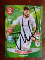 Karta panini autograf Polska Mateusz Klich PZPN
