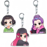 3X Figurki KPOP DEMON HUNTERS BRELOKI DO KLUCZY ACRYLIC - Rumi Zoey i Mira