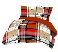 Pościel kora lux 160x200 + 2x60x70 2x40x40 guzik K 234 DUO Rodeo / brąz