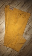 Spodnie męskie 7XL musztardowe bawełna klasyczne pas128