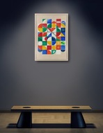 duży obraz olejny "Witraż II" 100 x 70 cm