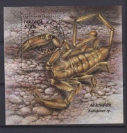 Tanzania fauna morza blok kasowany