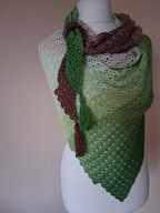 chusta/szal bawełna, akryl, ręcznie robione, rękodzieło, rozm. 215/77,K2