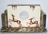 CERAMICZNA OBUDOWA DO ZEGARA KOMINKOWEGO w stylu Art Déco