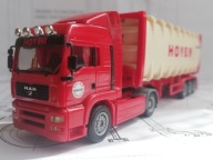 ~*~ ORYGINALNY HERPA..MAN TGA XL Z NACZEPĄ I BULKKONTENEREM 30 FT...HOYER