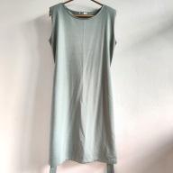 Sukienka midi wiązana DryWash 36 spokojny szary seledyn (230)