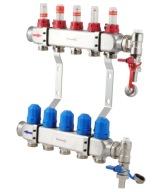 rozdzielacz nierdzewny ogrzewania podłogowego 5-obwodów