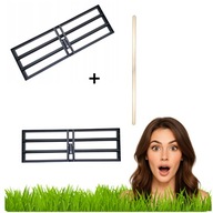 RĘCZNY NIWELATOR TERENU 90X30 CM + TRZONEK RÓWNIARKA DO TRAWY PODŁOŻA