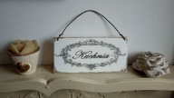 TABLICZKA OBRAZEK,DESKA ZAWIESZKA,KUCHNIA SHABBY