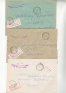 "R"Czerwieńsk Odrzański-trzy koperty polecone