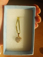 Złote serduszko z cyrkoniami zawieszka Rzepiński Sztab WOŚP