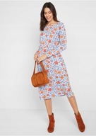 wyprzedaż !_NOWA 189zł KLASYCZNA sukienka_modne KWIATY_BAWEŁNA+lycra 48/50