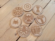 Magnesy Drewniane Rustykalne, Avengers, Spiderman,