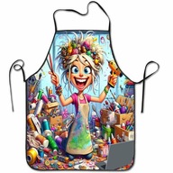 Fartuch MALARSKI anime śmieszny prezent szczur abstrakcyjny BABCIA SZALONA