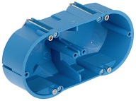 Puszka p/t 2x60mm regips głęboka niebieska P2x60D