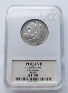 5 zł 1935 Józef Piłsudski srebro II RP Grading AU50 w slabie