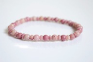 Naturalny RODONIT oponka KULE gładkie kulki oponki bransoletka