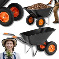 TACZKA OGRODOWA DWUKOŁOWA PLASTIKOWA JAPONKA KOLEBA WÓZEK 150L 390KG MOCNA