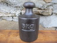 Stary żeliwny odważnik_5 kg PRL