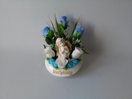 Stroiki Na Nagrobek - Anioł W Różach - Błękit