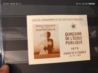 znaczki Francji.. Karnet Edukacja 1975 r . Kl N2 N3