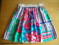 Spódnica kwiaty guma uniwersalna