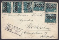 1924 HIPERINFLACJA - POLECONY OŚWIĘCIM 800.000 Mk.