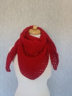 M3 Chusta 140x70cm rękodzieło czerwona