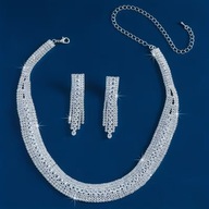 NASZYJNIK KOLIA DIAMENTY Z FRĘDZLAMI sylwesterBANKIETY SYLWESTER KRYSZTAŁKI