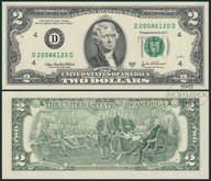 BNB - USA 2 Dolary Dollars 2003 A / 2008 # 4D # SERIA D # RZADKI # UNC